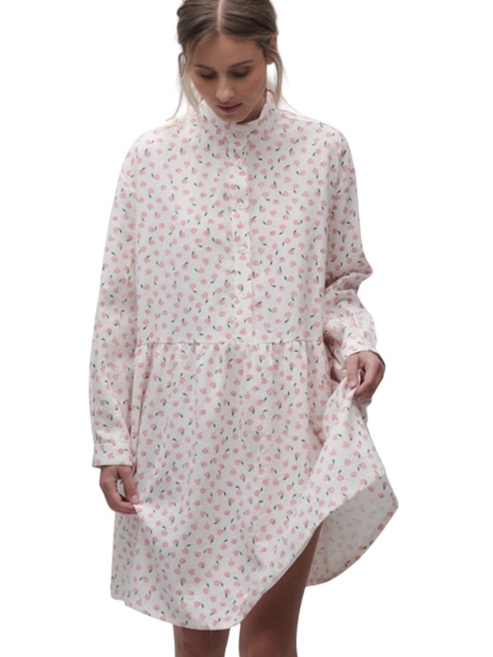The Sleep Shirt Nightgown Dress Linen Cotton Oversized One Size Lounge Comfort